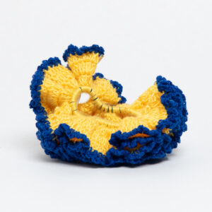 COLETE AMARILLO CON AZUL